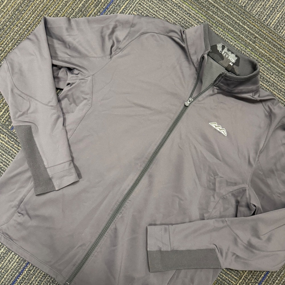 Greyson Full Zip Jacket Mens XL Gray Excellent Performance Golf Mock Neck Coat